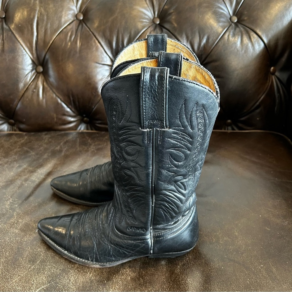 Sancho Women’s Classic Black Western Cowboy Boots size 37